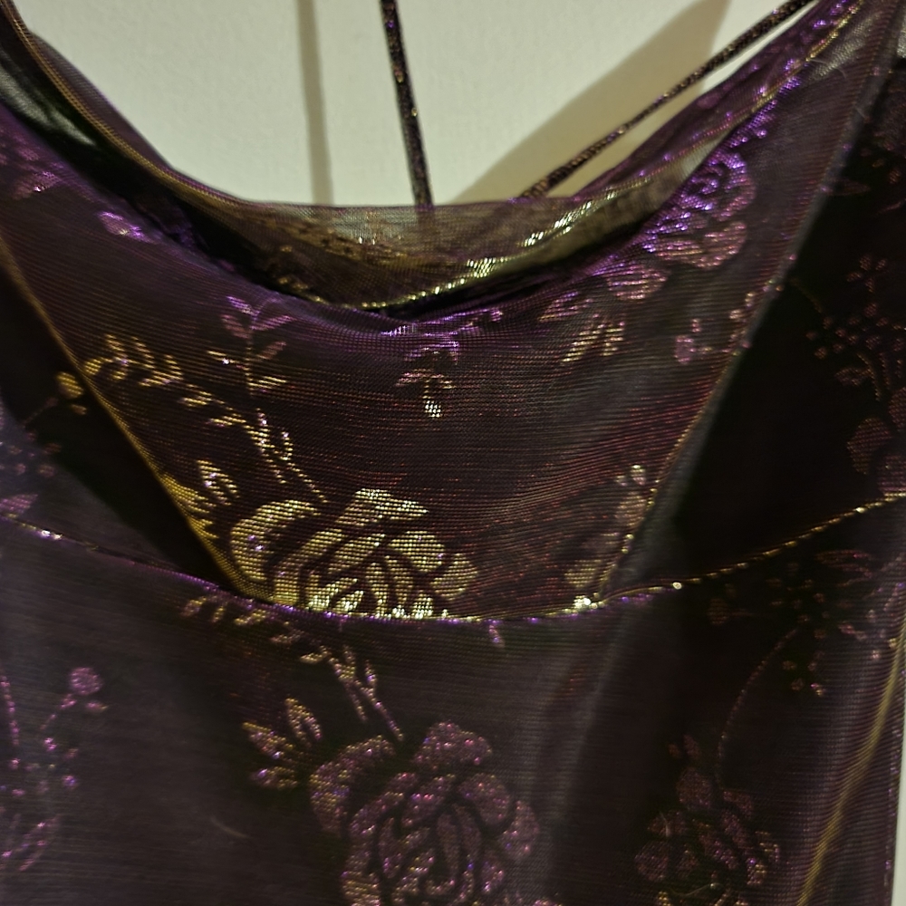 Purple and gold formal dress size medium